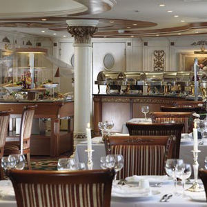 Avalon MS Sonesta St.George river cruise ship's dining room