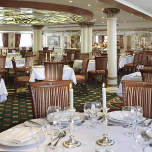 Avalon MS Sonesta St.George river cruise ship's open dining room